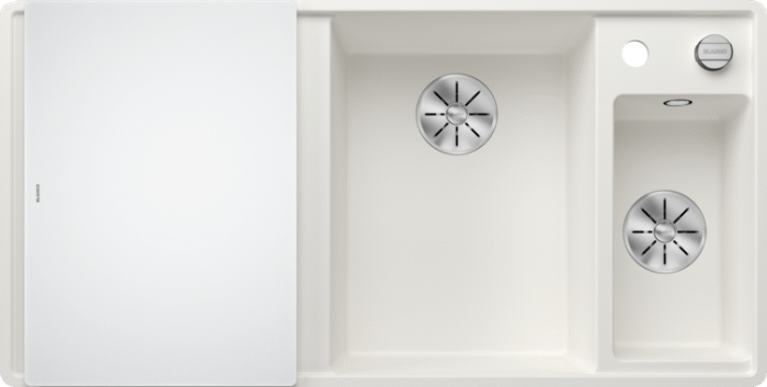 Chiuveta Bucatarie BLANCO AXIA III 6 S-F SILGRANIT  cuva dreapta cu tocator sticla, scurgator inox si cu exc. [1]
