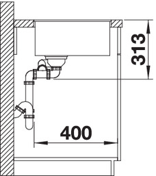 Chiuveta bucatarie BLANCO SUBLINE 340/160-U Silgranit, InFino™ integrat [4]