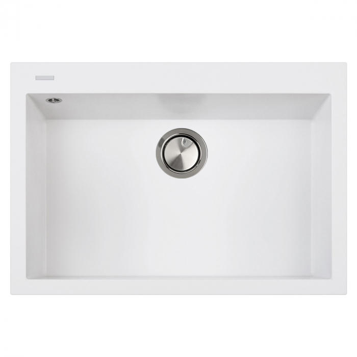 Chiuveta bucatarie granit CookingAid Cube ON7610 Alba / Polar White cu montaj sub blat + accesorii instalare [3]