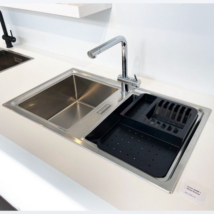 Chiuveta bucatarie cu 2 cuve inox dubla CookingAid FUSION 86BB reversibila stanga/dreapta + accesorii montaj [11]
