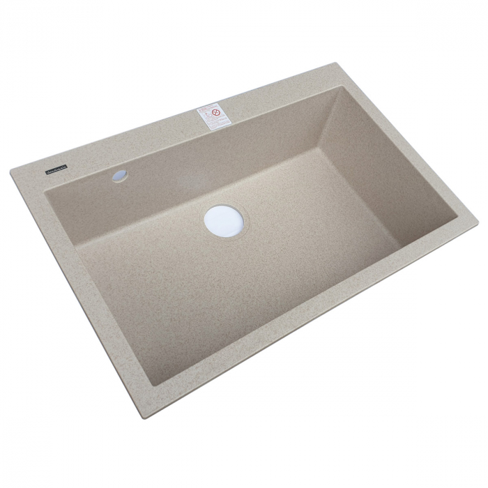 Chiuveta bucatarie granit CookingAid Cube ON7610 Bej Pigmentat / Avena + accesorii montaj [4]