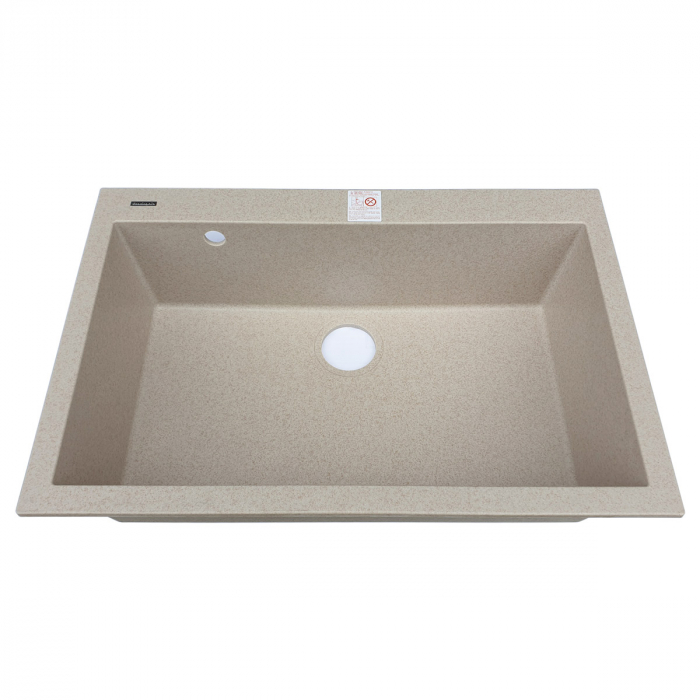 Chiuveta bucatarie granit CookingAid Cube ON7610 Bej Pigmentat / Avena + accesorii montaj [3]