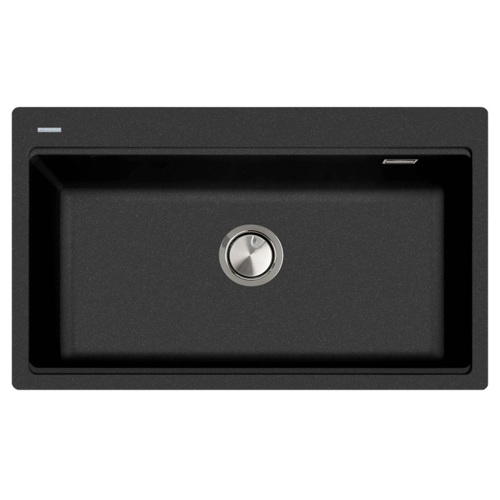 Chiuveta bucatarie granit CookingAid Kinga Workstation LX8610 Neagra / Black Metal quartz + accesorii montaj [4]