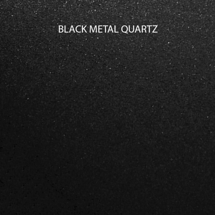 Chiuveta bucatarie granit dubla cu 2 cuve CookingAid Cube ON8620 Neagra / Black Metal quartz + accesorii montaj [12]
