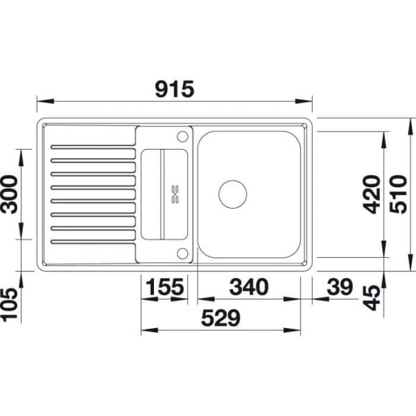 Chiuveta bucatarie inox BLANCO CLASSIC Pro 5 S-IF cu accesorii si cu excentric reversibila [5]