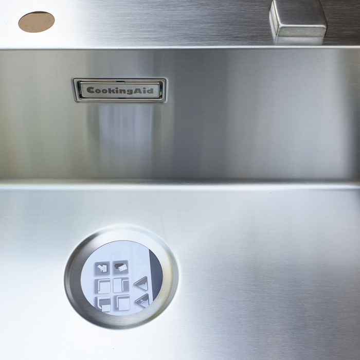 Chiuveta bucatarie inox CookingAid BOX LUX 76 cu ventil automat scurgere + accesorii montaj [9]
