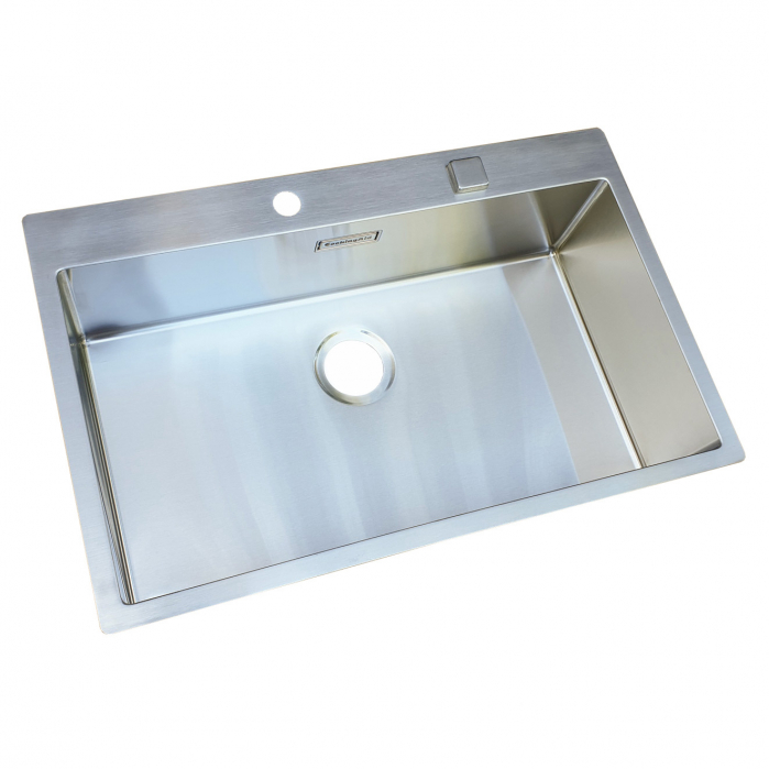 Chiuveta bucatarie inox CookingAid BOX LUX 76 cu ventil automat scurgere + accesorii montaj [6]