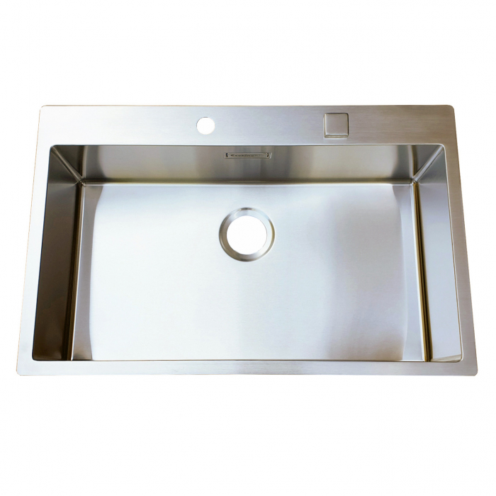 Chiuveta bucatarie inox CookingAid BOX LUX 76 cu ventil automat scurgere + accesorii montaj [4]