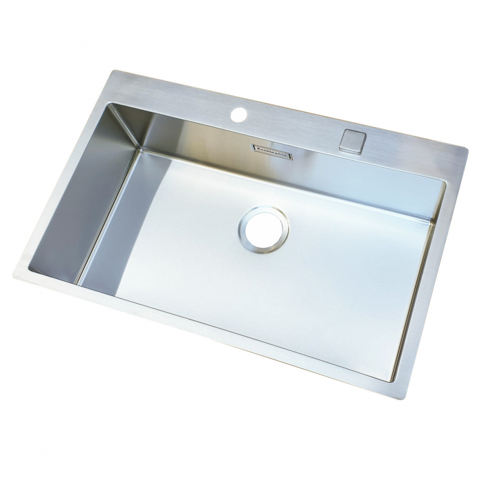 Chiuveta bucatarie inox CookingAid BOX LUX 76 cu ventil automat scurgere + accesorii montaj [5]