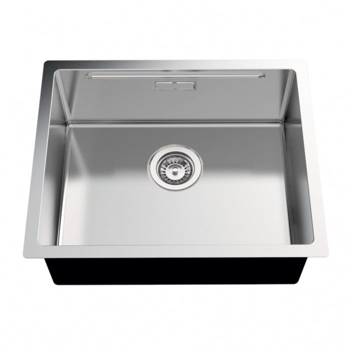 Chiuveta bucatarie inox CookingAid LUX STEP 50 + Bonus: tocator Versus din ABS reversibil in scurgator vase + accesorii montaj [5]