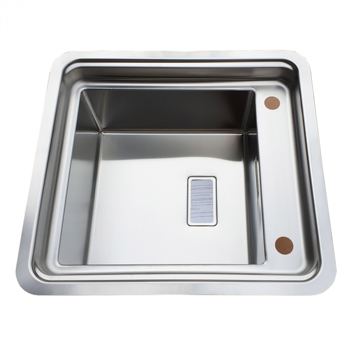 Chiuveta bucatarie inox CookingAid VISION 40 cu baterie telescopica integrata, tocator sticla temperizata + accesorii montaj ideala pentru montaj sub geam [3]
