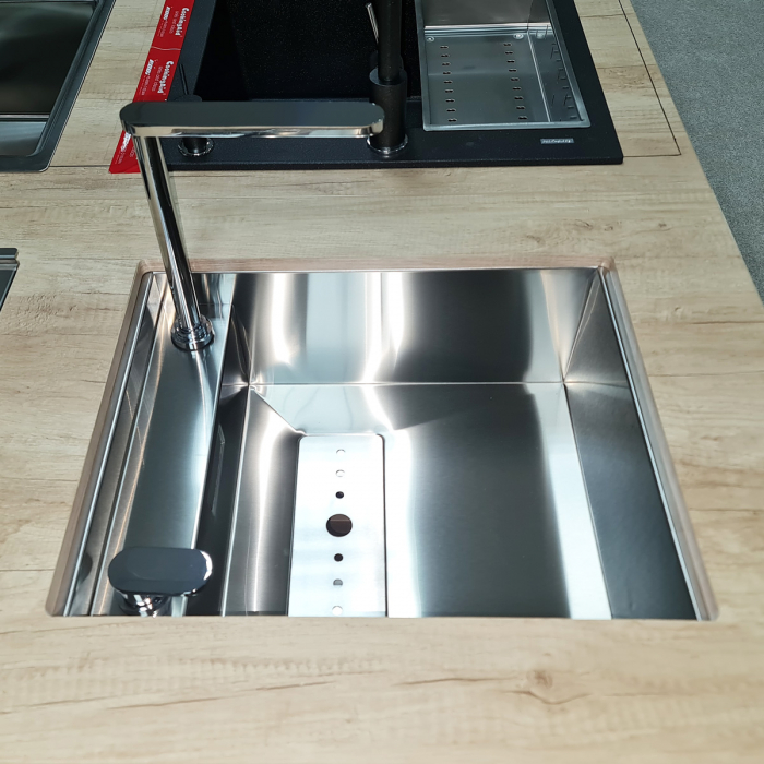 Chiuveta bucatarie inox  INVISIBLE 40R cu baterie telescopica integrata [12]