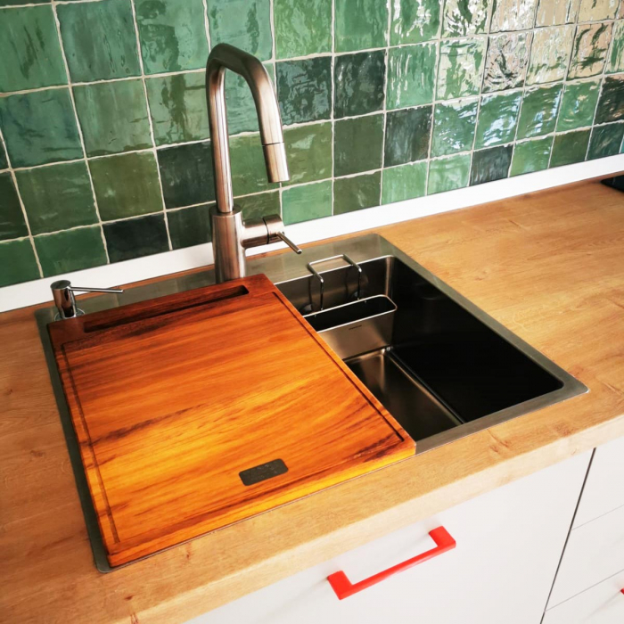 Chiuveta bucatarie inox TASCA ASOLO AA55 cu montaj pe blat sau la nivelul blatului [10]