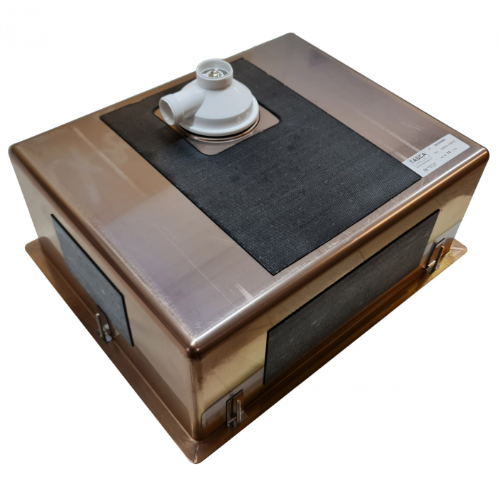 Chiuveta bucatarie inox TASCA CANOVA CA50 COPPER cu strat PVD ceramic culoare cupru cu montaj pe blat, sub blat sau la nivelul blatului si accesorii montaj [10]