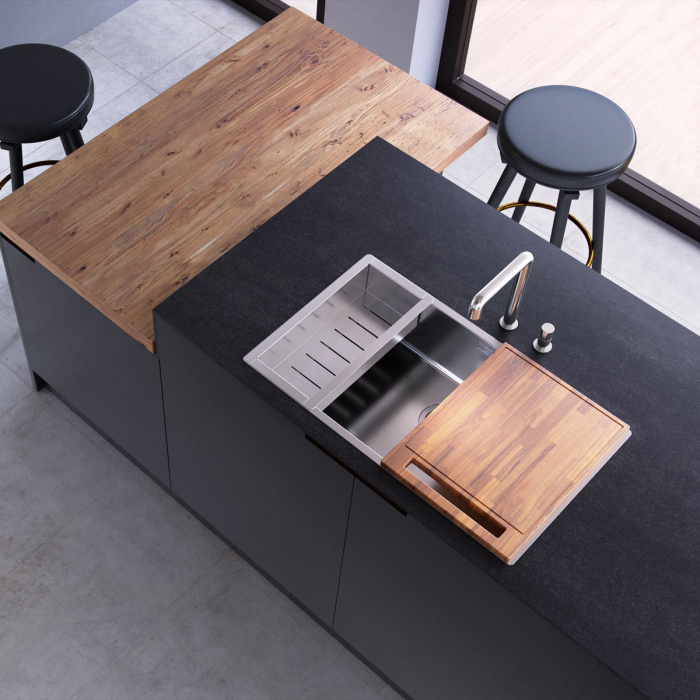 Chiuveta bucatarie inox TASCA CANOVA CA70  si accesorii montaj [4]