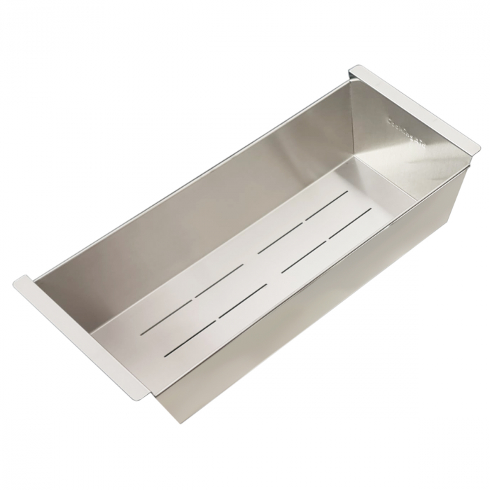 Chiuveta bucatarie inox CookingAid TEMPERED GLASS cu tocator personalizat sticla temperizata, scurgator vase/paste/fructe, gratar rulabil inox, dozator detergent + accesorii montaj [14]