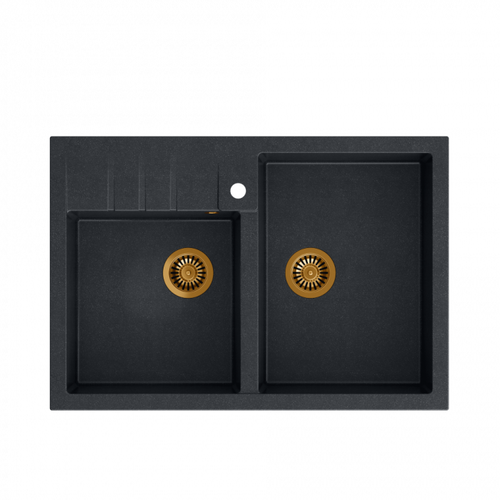 Chiuveta de bucatarie BILL 120 GranitQ cu 2 cuve Apron style Quadron [4]