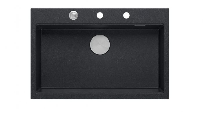 Chiuveta Granit Workstations MARK Quadron cu dozator+scurgator+gratar rulabil+tocator lemn+capac scurgere [3]