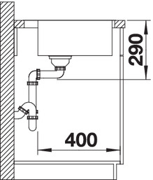 Chiuveta inox BLANCO ANDANO 500-IF/A cu excentric 525245 [6]