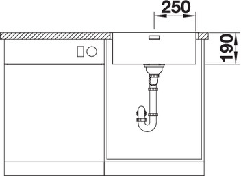Chiuveta inox BLANCO ANDANO 500-IF/A cu excentric 525245 [7]