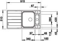 Chiuveta inox BLANCO AXIS III 5 S-IF cu tocator din sticla si recipient inox [3]
