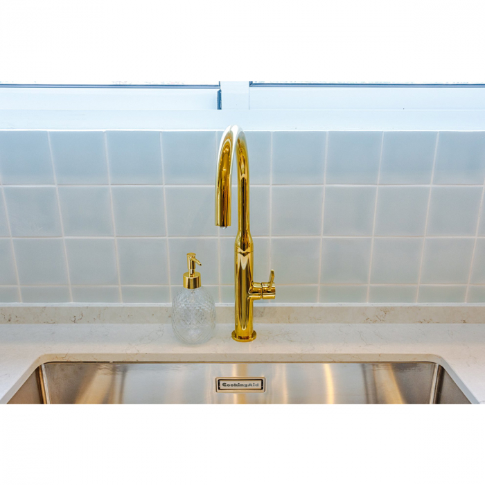 Chiuveta bucatarie inox CookingAid Box Lux 74 cu ventil scurgere dreptunghiular si accesorii montaj [4]