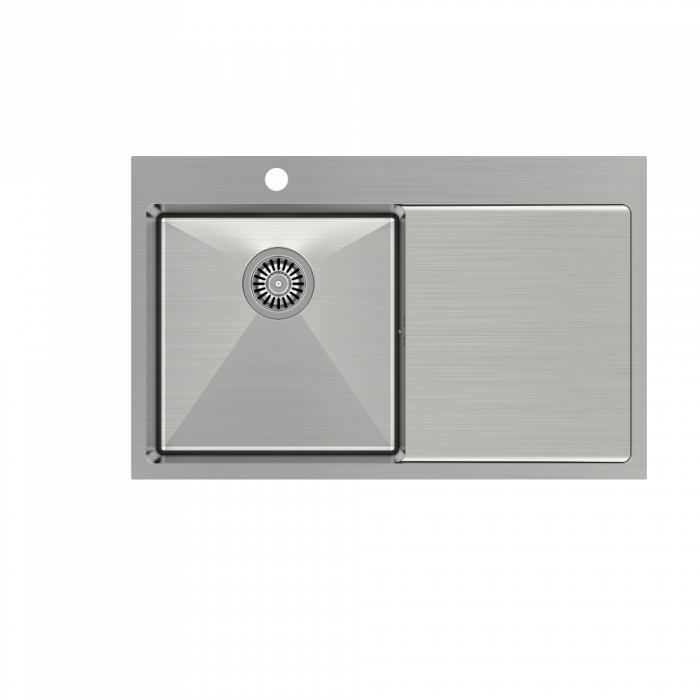 Chiuveta inox bucatarie o cuva+picurator Russel 111 Quadron, grosime 1 mm inox periat [2]