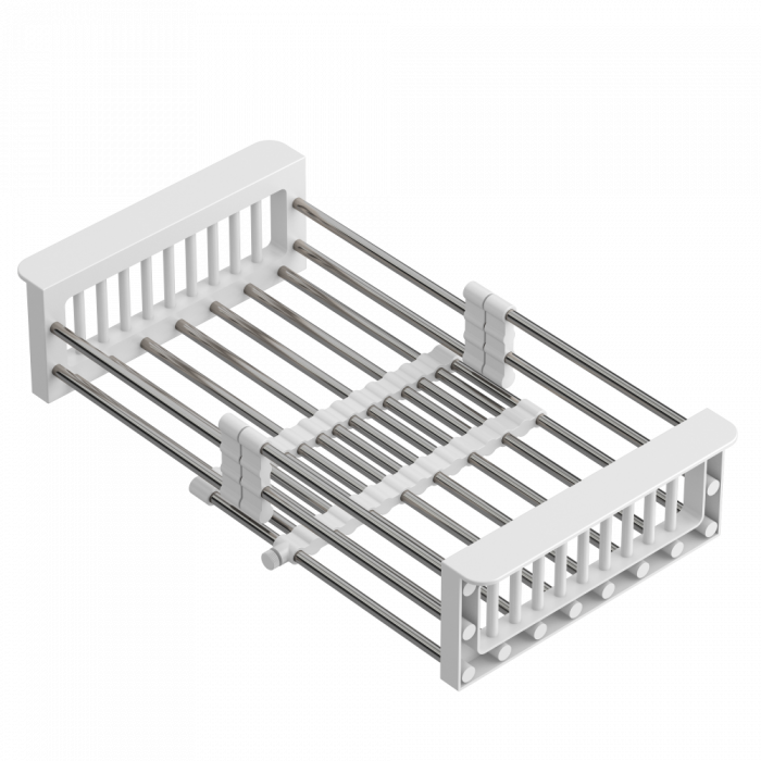 Cos multifunctional din otel 30-44 cm cu manere albe Quadron [5]
