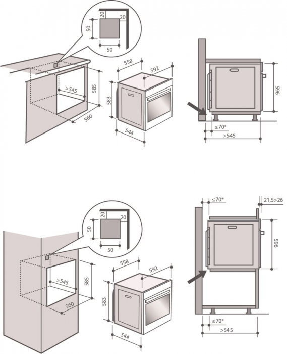 Cuptor electric cu 10 functii cu piroliza De Dietrich, 60 cm DOP8360BB [3]
