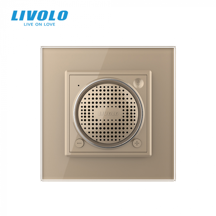 Difuzor Bluetooth, 2 module Livolo cu panou din sticla [3]