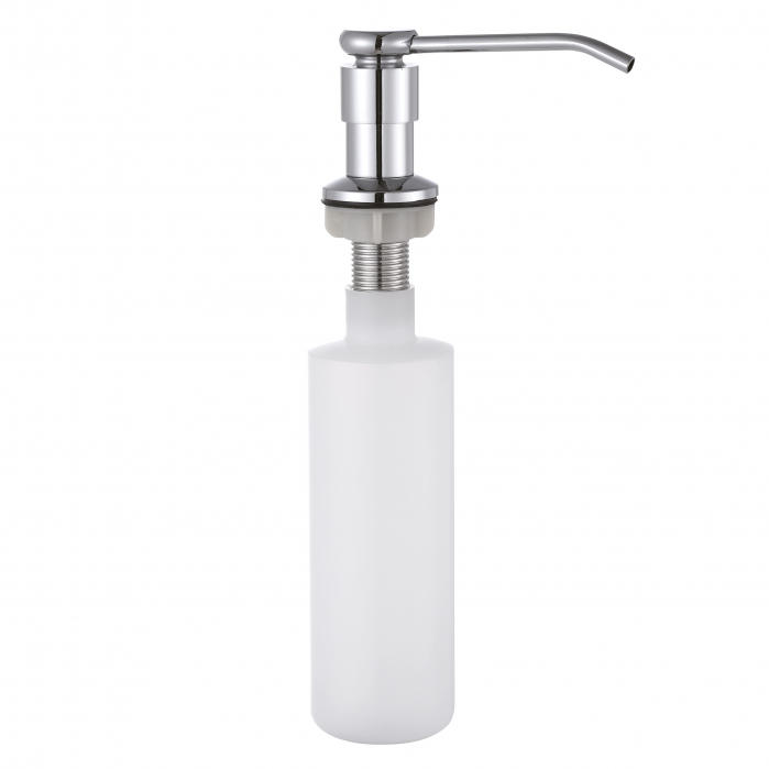 Chiuveta bucatarie inox CookingAid TEMPERED GLASS WHITE cu dozator detergent + accesorii montaj [10]