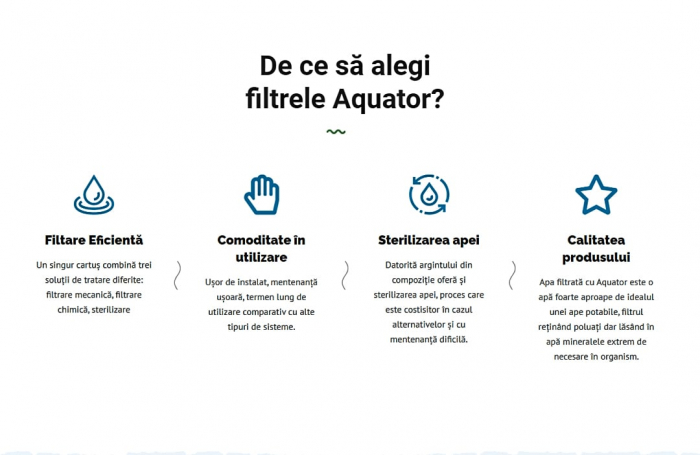 Filtru de apa cu carbon si argint Aquator Lux, 4000 - 6000 L. montaj pe blat [4]