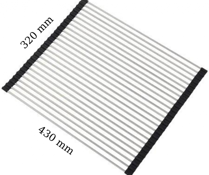 Gratar rulabil roll mat inox si silicon 43x32 cm [5]