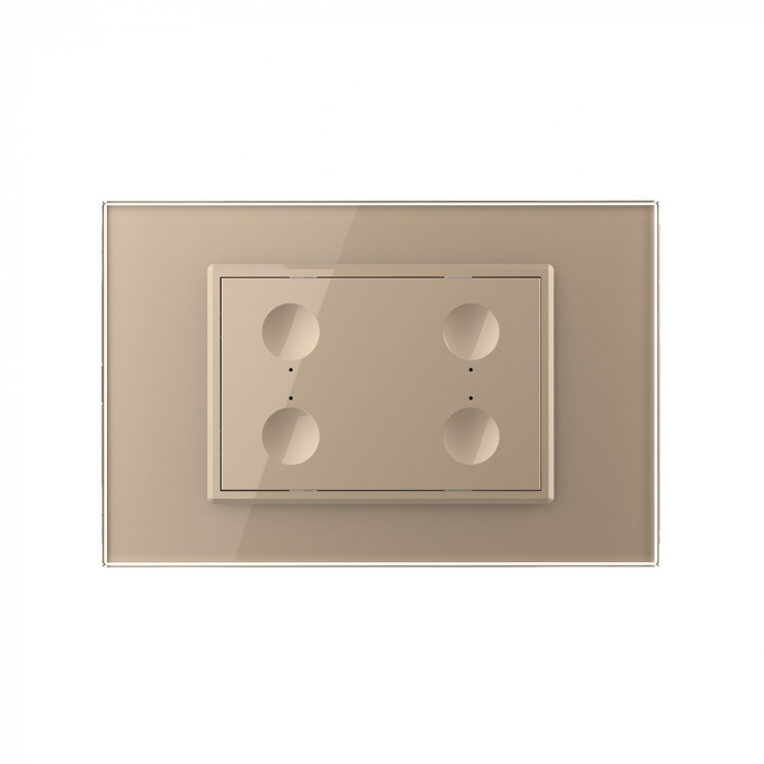Intrerupator cap scara/cruce cvadruplu cu touch integrat 3M, standard italian cu rama sticla [3]