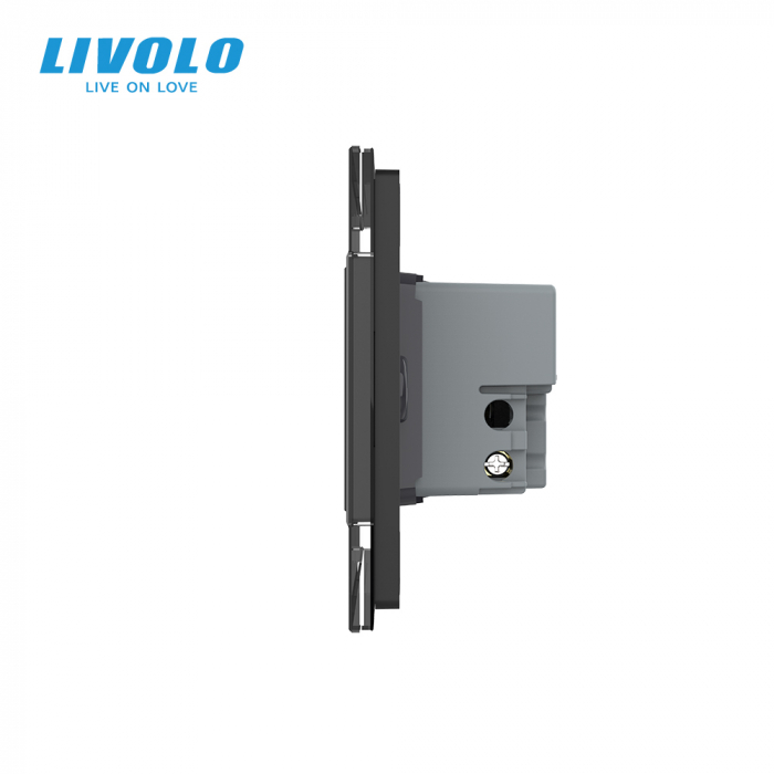 Intrerupator cvadruplu cu touch integrat 3M, standard italian cu rama sticla [2]