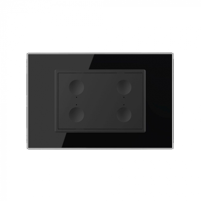 Intrerupator cvadruplu cu touch integrat 3M, standard italian cu rama sticla [3]
