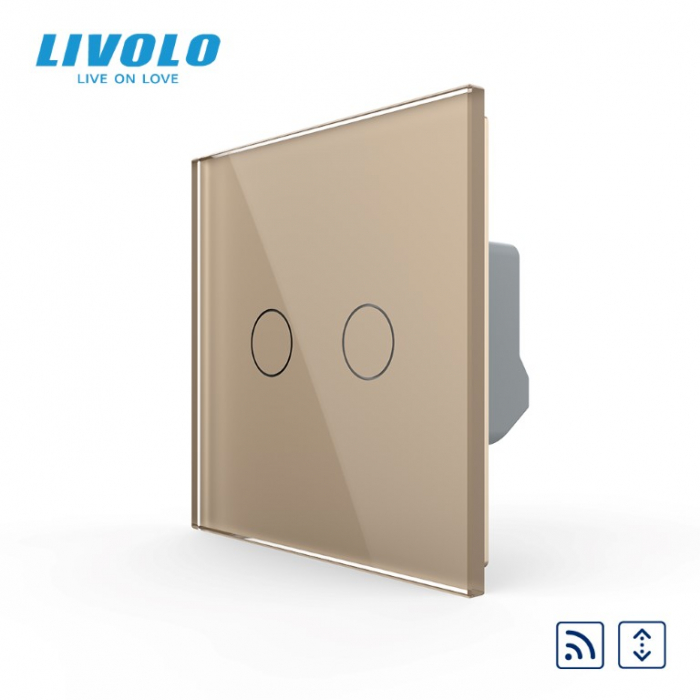 Intrerupator dublu actionare jaluzele wireless cu touch Livolo serie noua [1]