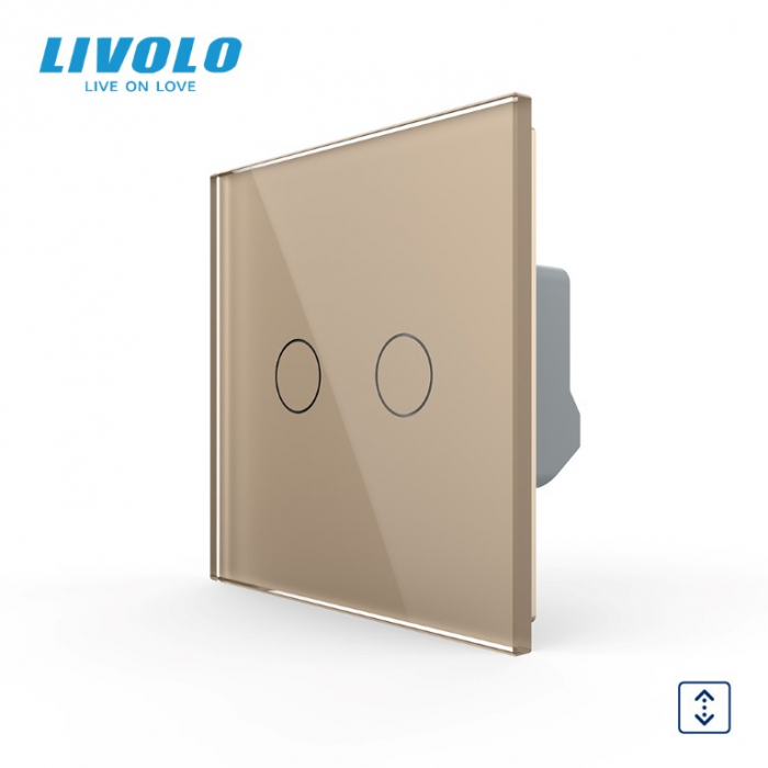 Intrerupator dublu cu touch actionare jaluzele/draperie Livolo serie noua [1]