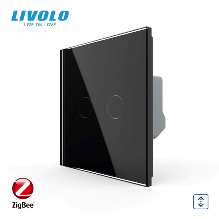 Intrerupător dublu tactil actionare draperie ZIGBEE- control din aplicatia mobila Livolo [3]