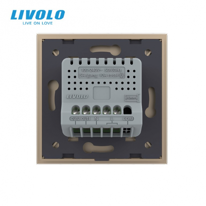 Intrerupator dublu wireless cu touch Livolo serie noua [2]
