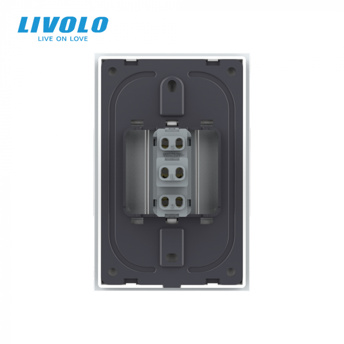 Intrerupator mecanic cap-scara 1M Livolo cu panou sticla standard italian Livolo [4]