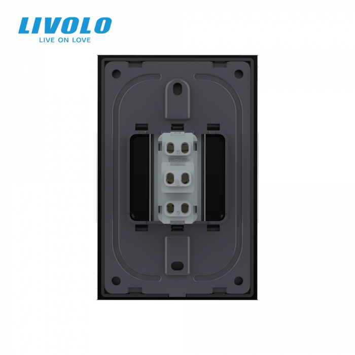 Intrerupator mecanic cap-scara 1M Livolo cu panou sticla standard italian Livolo [4]