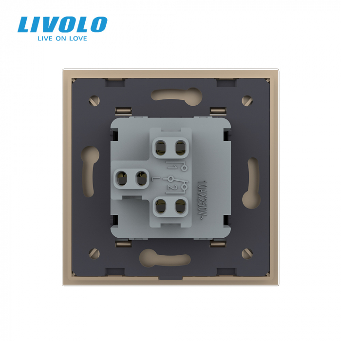 Intrerupator mecanic cap-scara simplu Livolo cu panou din sticla model nou [4]