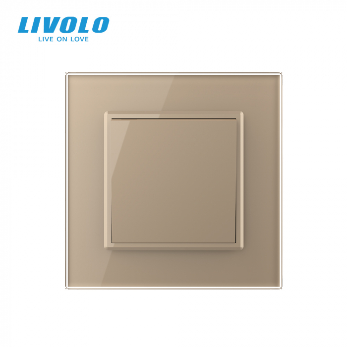 Intrerupator mecanic cap-scara simplu Livolo cu panou din sticla model nou [3]