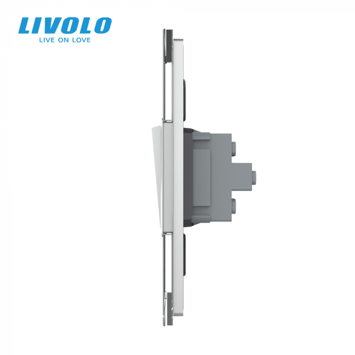 Intrerupator mecanic dublu cap scara 2M, Standard italian Livolo [2]