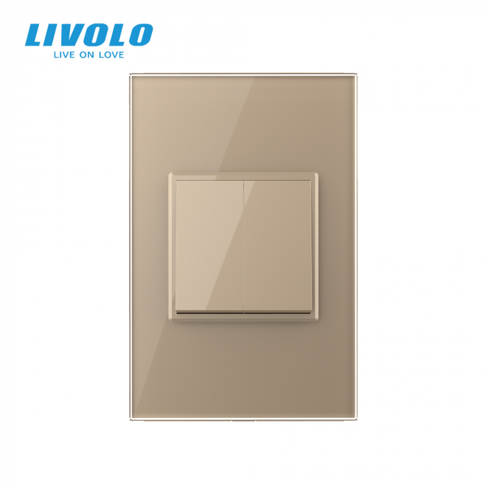 Intrerupator mecanic dublu cruce 2M, Standard italian Livolo [3]