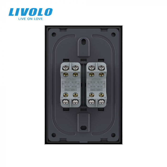Intrerupator mecanic dublu cruce 2M, Standard italian Livolo [4]