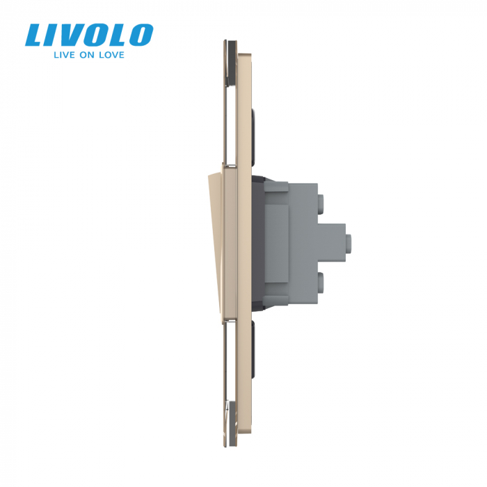 Intrerupator mecanic dublu reset/revenire 2M, Standard italian Livolo [2]