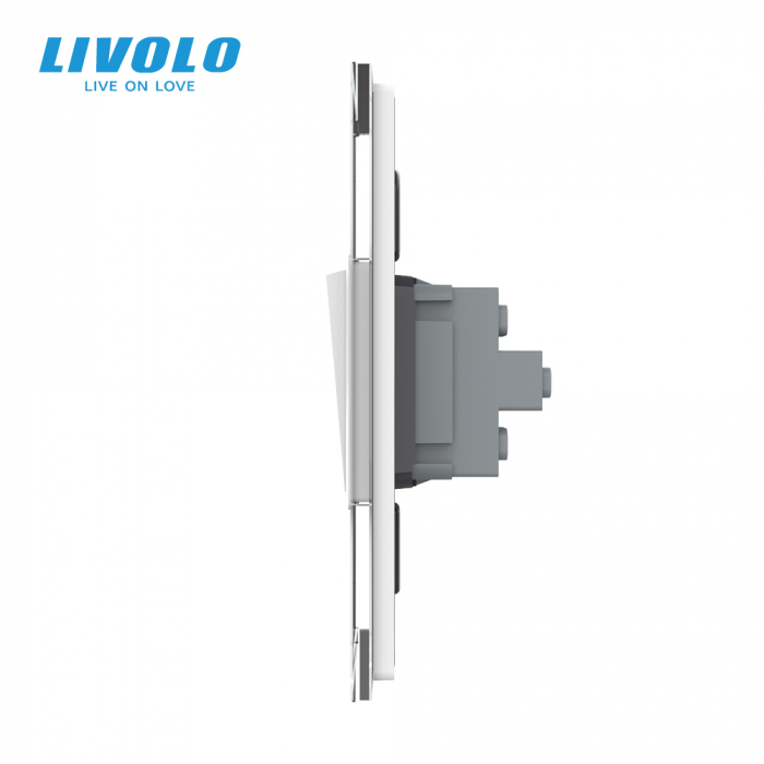 Intrerupator mecanic dublu reset/revenire 2M, Standard italian Livolo [2]