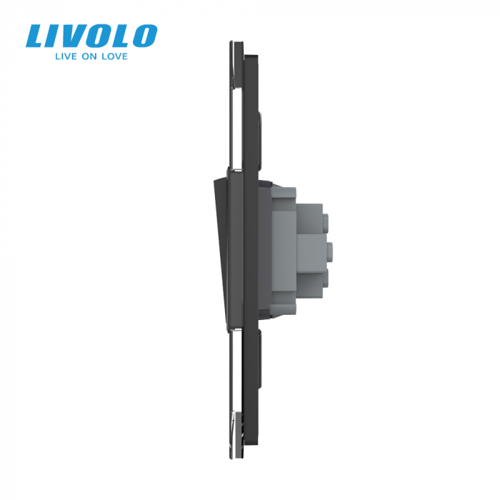 Intrerupator mecanic simplu cap scara 2M, Standard italian Livolo [2]
